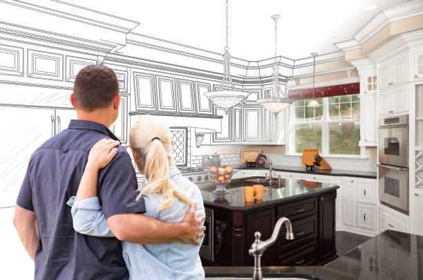 Custom kitchen cabinets installed in a Le Center home
